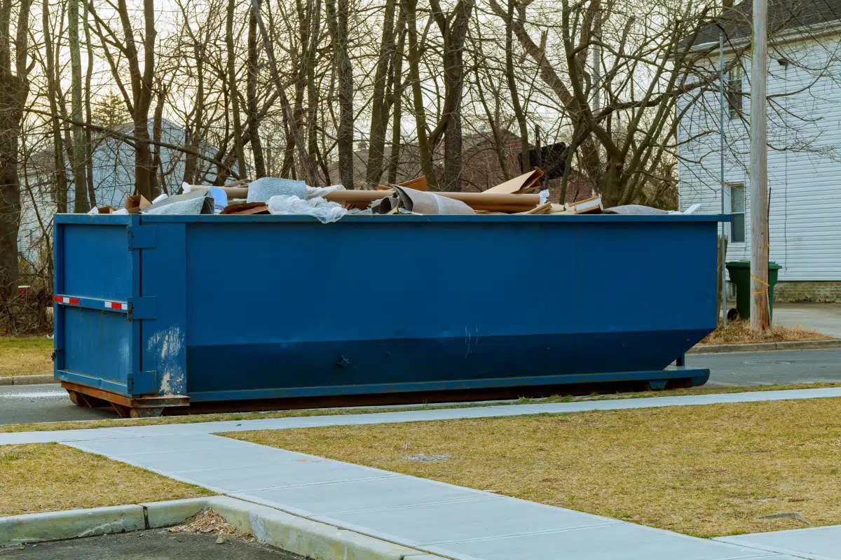 truck transporting recyclables to recycling center
