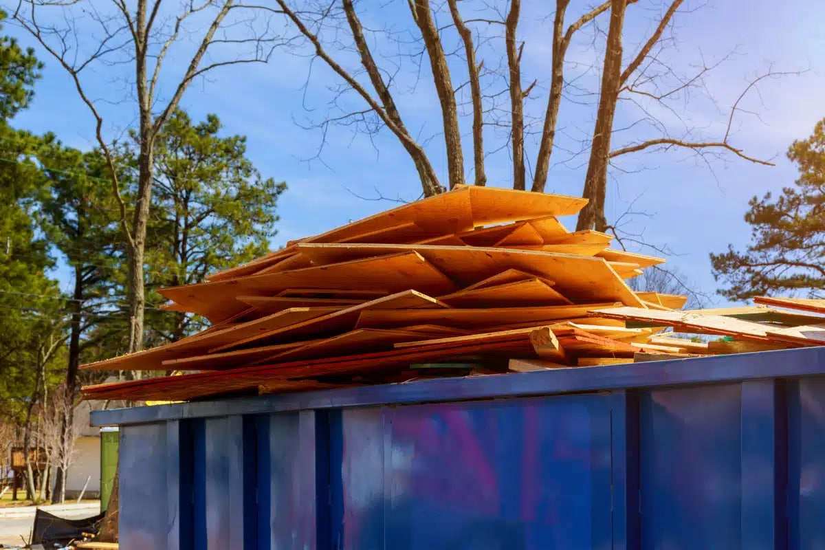 truck transporting recyclables to recycling center
