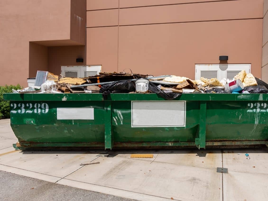 truck transporting recyclables to recycling center