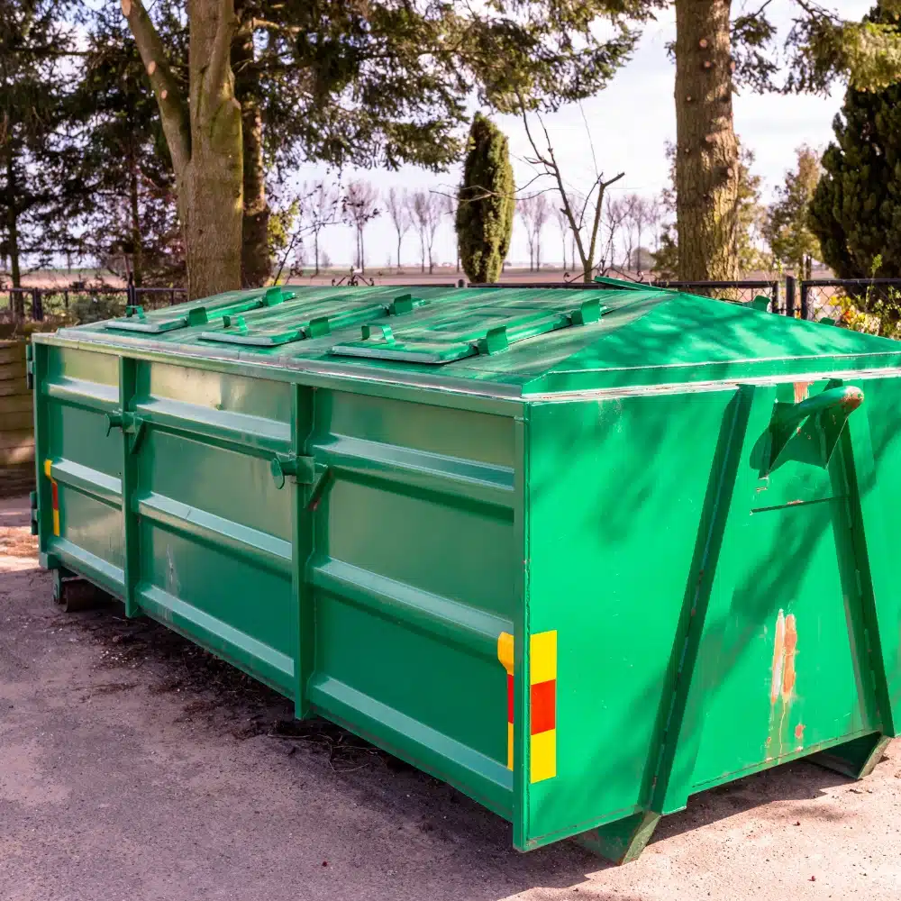truck transporting recyclables to recycling center